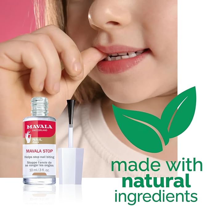 Mavala Stop Deterrent Nail Polish Treatment | Nail Care to Help Stop Putting Fingers In Your Mouth | Bitter Taste | Easy Application | For Ages 3+ | 0.3 Fl Oz
