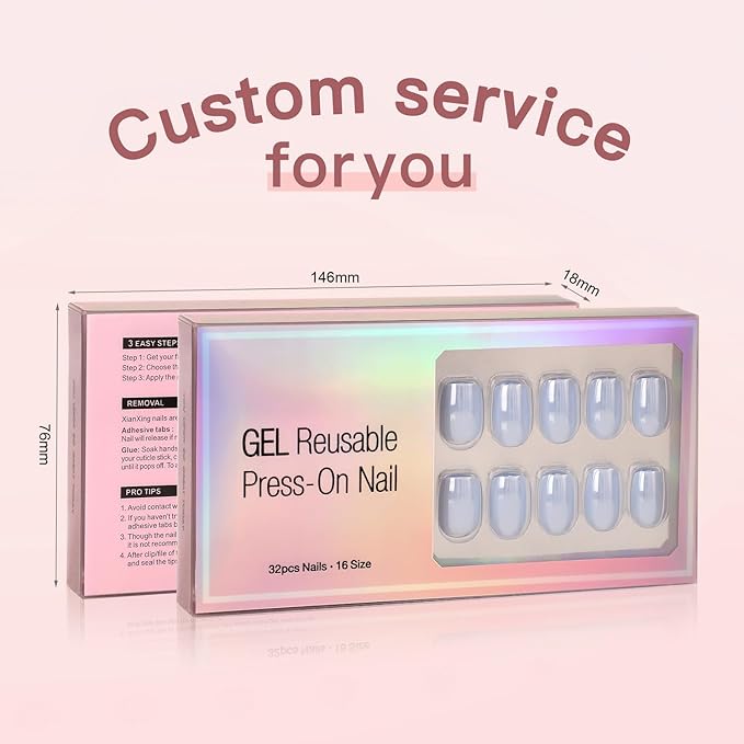 White French Tip Almond Shaped Soft Gel Press on Nails Short Fake Nails with Nail Glue Designs Glossy Pink Thickened False Nails Full Cover Acrylic Nails Salon Quality Stick on Nails for Women