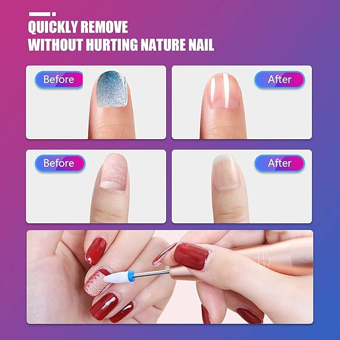 30Pcs Nail Drill Bits Set: 3/32 Inch Carbide Cuticle Ceramic Diamond Nail Bits for Nail Drill for Acrylic Gel Nail Manicure Pedicure Remover Tools for Home Salon