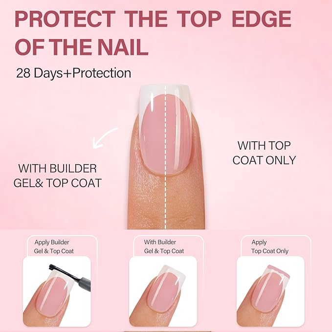 Vansiho Pink French Gel Nail Tips, 150Pcs Short Square Soft Gel Nail Tips, French Tips Press on Nails, Fake Nails for Nail Art DIY 15 Sizes