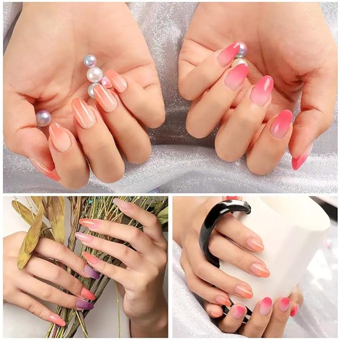 Nail Extension Gel Kit, Gel Nail Kit with UV Light, Nail Enhancement Extension Kit Manicure Set with 3 Colors Extension Nail Gel, Base Top Coat, 100 Extension Nail Tip for Nail Art Starter Kit(F)