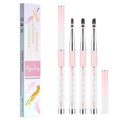 3PCS Nail Art Clean Up Brushes -Round/Angled Nail Brushes for Cleaning Polish Mistakes on the Cuticles, Brushes for Nail Art and Designs Painting DIY