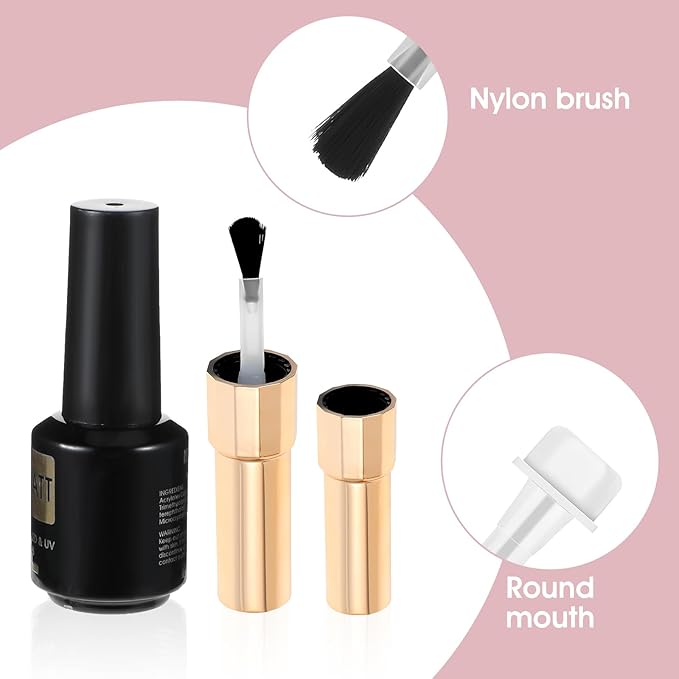 25pcs Disposable Dip Replacement Brush, Dipping Powder Liquid Nail Art Brush Set Fine Soft Bristles Nail Polish Brush Kit with Handle for Home DIY Salon