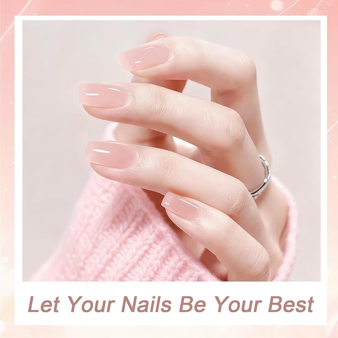 JODSONE 18ml Beige Pink Jelly Gel Nail Polish Soak Off U V Lamp Gel Polish Art Manicure Salon DIY at Home