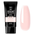 ROSALIND Soft Pink Poly Nail Gel, 2 oz Poly Extension Gel for Nail Art, Nail Thickening Extension Easy to DIY, Pink Nails Enhancement Need UV Lamp(Update Version
