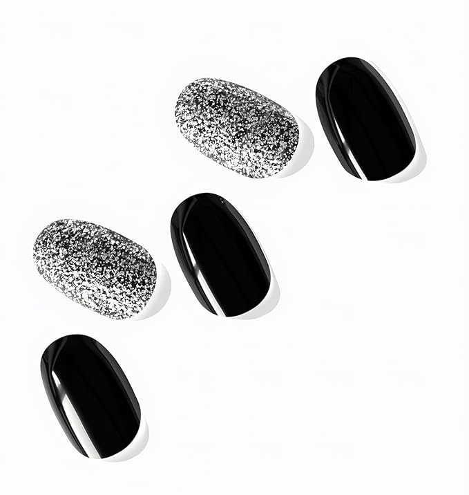 Semi Cured Gel Nail Strips (Black Matter)