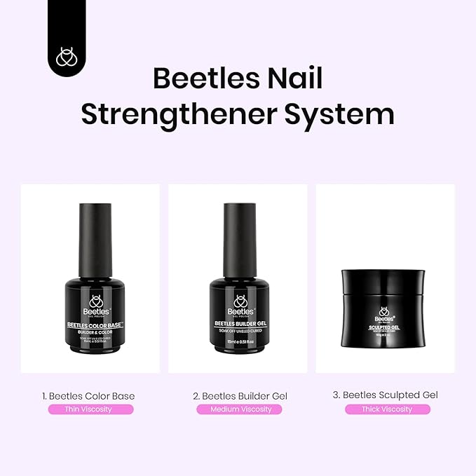 Beetles Builder Gel for Nails-Cover Nude Translucent 8 in 1 Nail Thickening Strengthening Building Apex for Beginner DIY Salon at Home,Natural Nude Builder Nail Gel, UV & LED Lamp Cured Needed