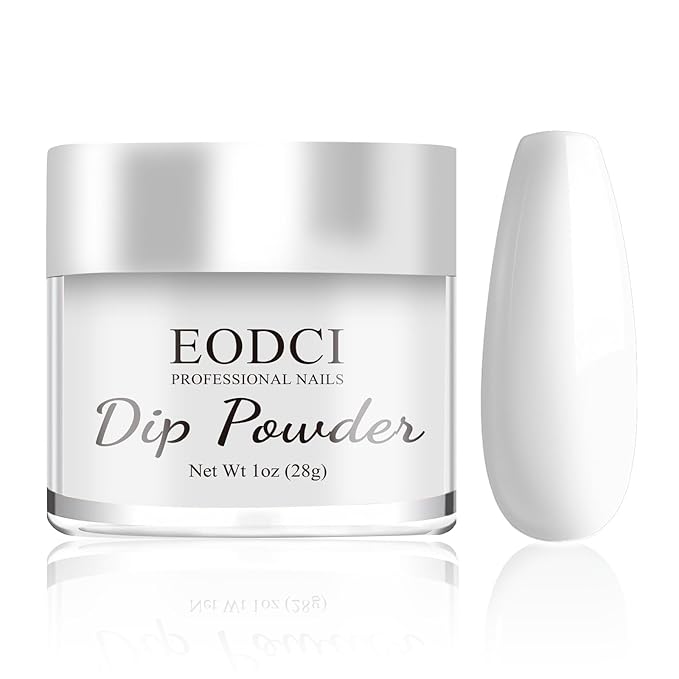 White Color Dip Powder, 1OZ Nail Dipping Powder for Long-lasting 28 Days+ Dip Nail Art French Manicure Nail Starter & Professional Home DIY Salon Use 28g