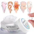 Solid Builder Gel for Nails, 60g Large Capacity Clear Non-Sticky Hand 3D Sculpting Modeling Carving Hard Gel Nail Extension Glue for Manicure Salon UV Home DIY