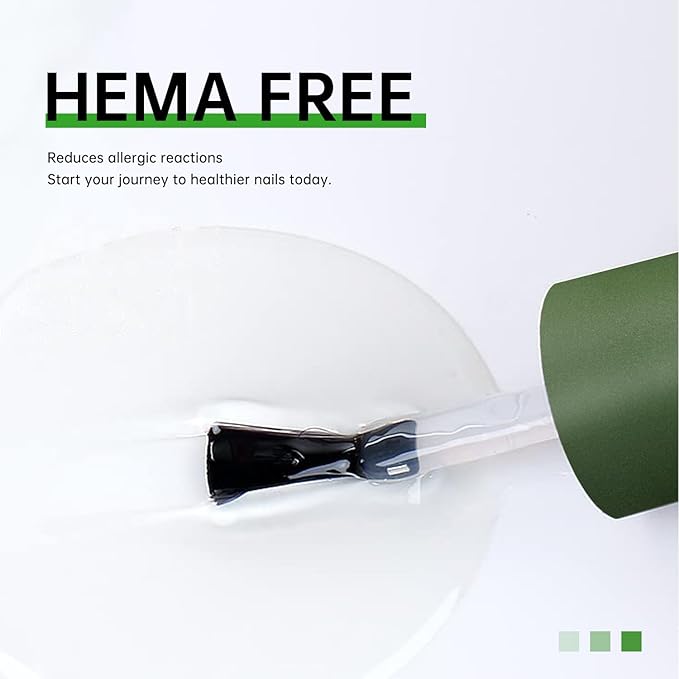 2pcs 0.5 fl oz Hema Free Gel Nail Polish No Wipe Top and Base Coat Set