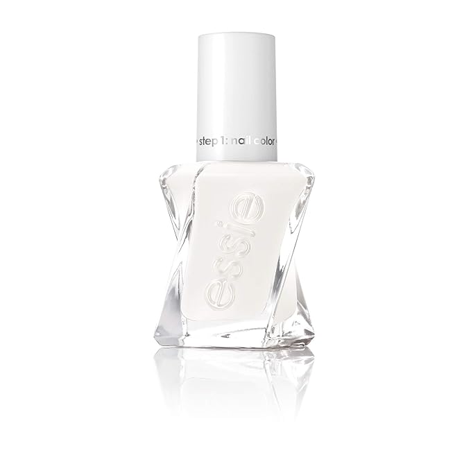 essie gel couture long-lasting nail polish, vegan, ivory white, First Fitting, 0.46 fl oz