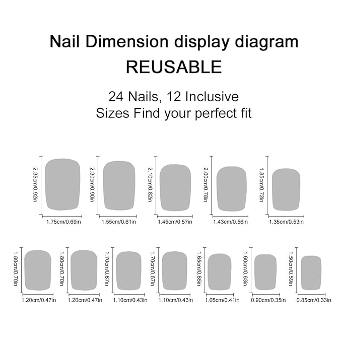 Pink Press on Nails Short Square Fake Nails French Tip False Nails with Gold Glitter Line Designs Glossy Glue on Nails Full Cover Acrylic Stick on Nail Hot Pink Artificial Nail for Women Manicure