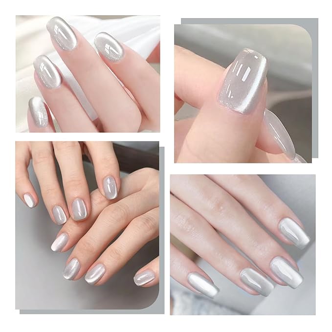 Major Dijit Cat Eye Gel Nail Polish 15ml Moonlight Glass Smoothie Cateye Soak Off U V LED Magnetic Shimmer Velvet Gel Nail Polish Nail Art Manicure Salon DIY Home (C12)