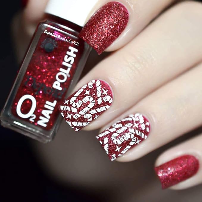 Whats Up Nails - B003 Sweater Weather Stamping Plate for Christmas Winter Nail Art Design