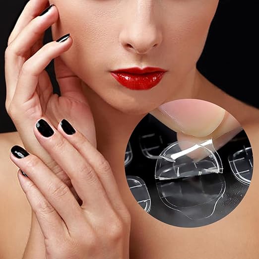 EBANKU 50Sheets Nail Adhesive Tabs, Double-Side Nail Glue Stickers for Press on Nail Sticky Tabs Waterproof Breathable Jelly Adhesive Tabs Manicure -1200Pcs