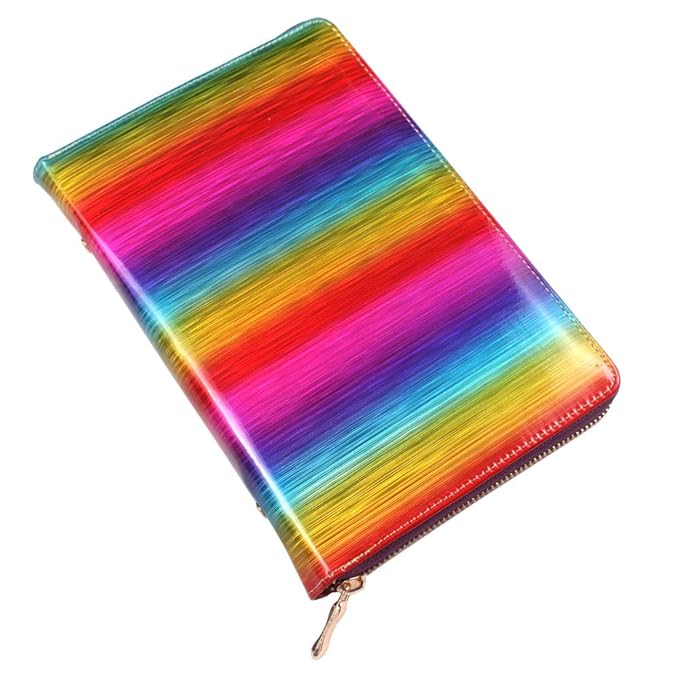 72 Slots Holographic Nail Plates Holder Case Stamping Templates Organizer Square & Round Printing Molds Collection Manicure Tool Accessorie (Rainbow)