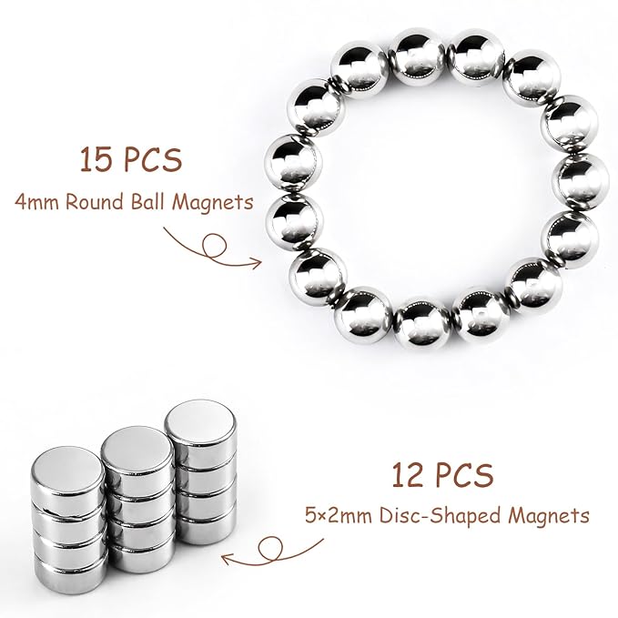 4mm Ball Magnets for Nails, Small Magnetic Beads for Nails for Cat Eye Gel Polish, Create Sea Wave & Halo Nail Effects, DIY Manicure Accessories Nail Art Tool for Salon & Home Use