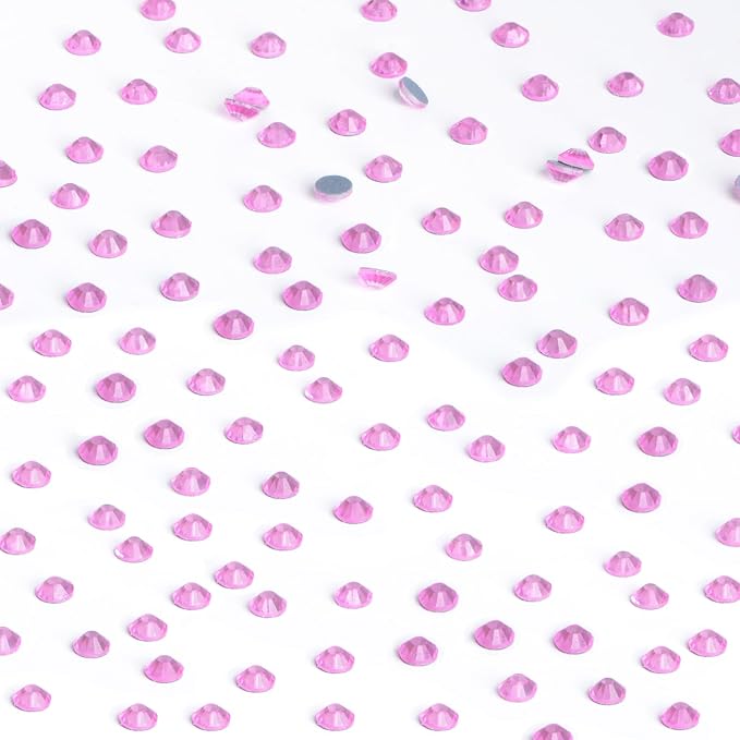 NCB 2880pcs Hotfix Rhinestones, Flatback Crystal Rhinestones for Crafts Clothes DIY Decoration (Lt. Rose, SS16 3.8mm)