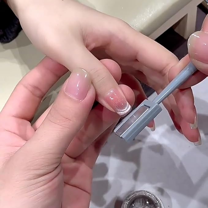 9PCS Mix-Style Cat Eye Nail Magnet For Nails Cylinder Cat Eye Magnet For Nails Gel Polish Magnetic Nail Art Magnets Stick Pens For 3d Cat Eye Nail Polish Magnet For Manicure Tools Set