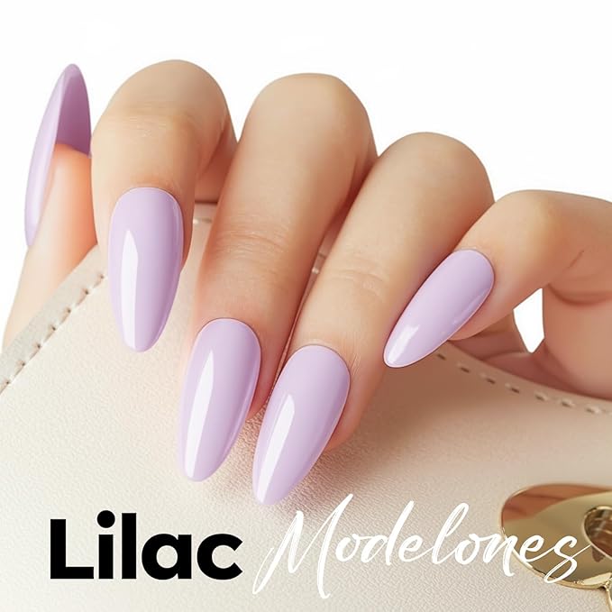 modelones Light Purple Gel Nail Polish Lilac Purple Gel Polish Lavender Pastel Nail Polish Soak Off U V LED Macaron Nail Manicure 15 ML