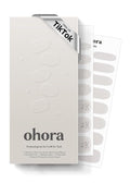 ohora Semi Cured Nail Strips (N Eternal Shine) - Works with Any UV/LED Lamps, Salon-Quality, Long Lasting, Easy to Apply & Remove - Includes 2 Prep Pads, Nail File & Wooden Stick
