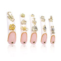 LOVFUL Press on Nails Chicago | Handmade with Full Covered Crystals | Reusable Fake Nails | Curve Long 2.2 in | H189-S