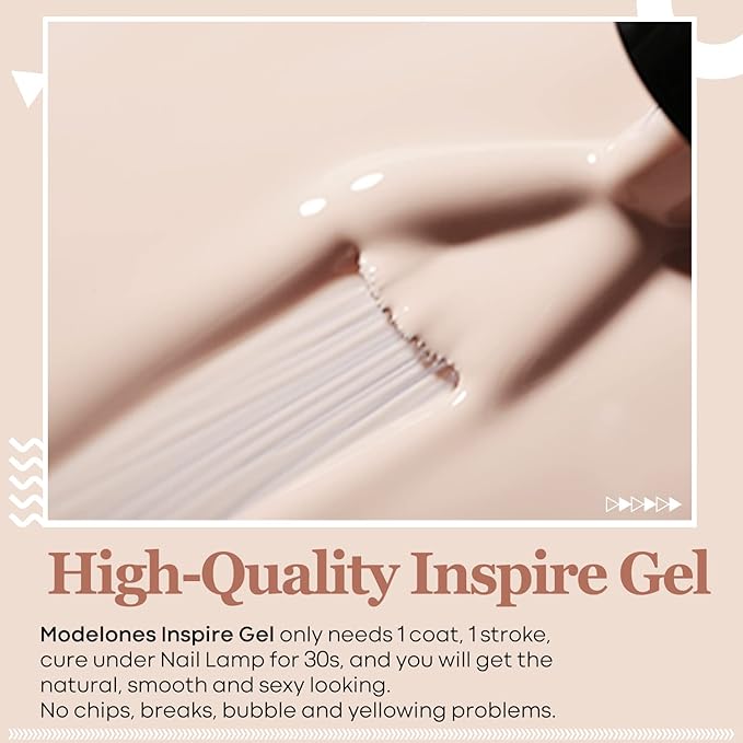modelones Gel Nail Polish, 15ML Neutral Nude Gel Polish Color Soak Off LED Skin Tone Tan Color Nail Gel Polish Natural Nail Polish Long Wear Nail Art Manicure at Home Gift, 0.5 Fl Ounce