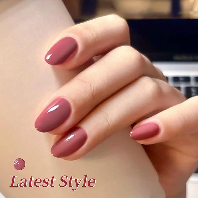 BORN PRETTY Nude Gel Nail Polish,Nude Pink Red Skin Tone Natural Colors Gel Polish Kit for Salon Manicure and Nail Art DIY at Home Valentine's Day Gift