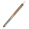 Kolinsky French Tip Nail Art Brush Solid Wood Handle Gel Acrylic Nail Dotting Tool for Manicure Clean Up and Dotting Manicure Tool Professional Nail Brush - Size 14, 1.0 Count