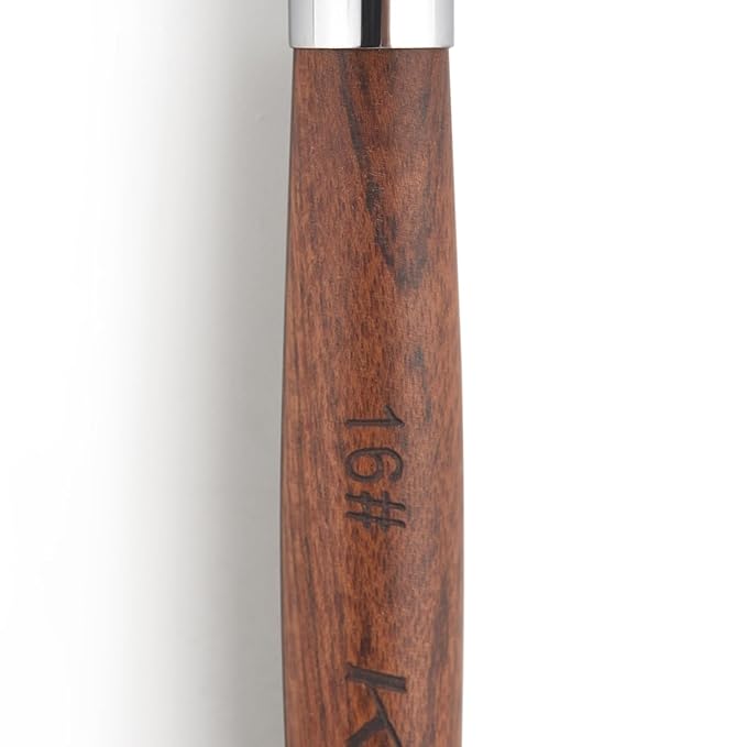 Nail Brush Kolinsky Sable Acrylic Nail Art Brush Professional Red Wooden Nail Brush (16#)