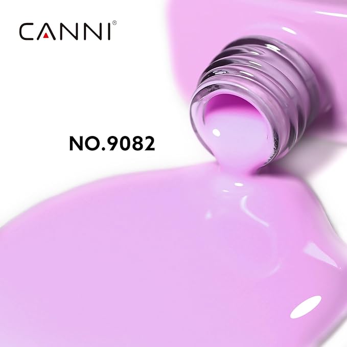 CANNI Light Purple Gel Nail Polish, 1Pcs Purple Gel Polish Color High Gloss Soak Off U V Nail Manicure Salon DIY