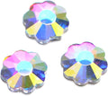 AD Beads Top Czech AB Crystal Flatback Rhinestone Nail Art Decoration Multi Shape (S21 Flower 6mm, 100 Pcs)