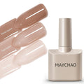 MAYCHAO 15ML Natural Nude Gel Nail Polish 1Pc Transparent Nude Gel Polish Soak Off UV LED Translucent Nail Polish Nail Art Starter Manicure Salon DIY at Home, 0.5 OZ