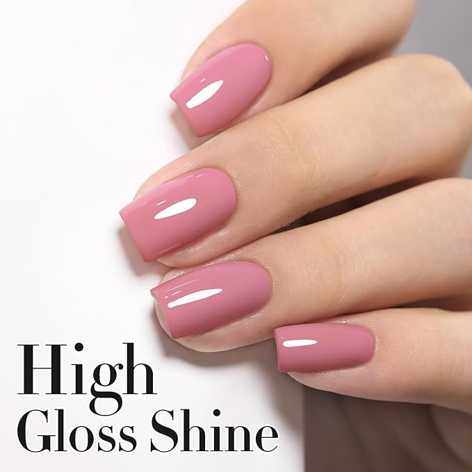 Double Rhythm Gel Polish 15ML Jelly Sheer Pastel Light Milky Color Pearl White Bottle 1 PC 0.5 OZ Full Size Nail Art Salon at Home (Pale Pink-D1470)