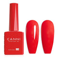 CANNI Red Gel Nail Polish, 1Pcs Bright Red Gel Polish Neon Color High Gloss Soak Off U V Manicure Salon DIY