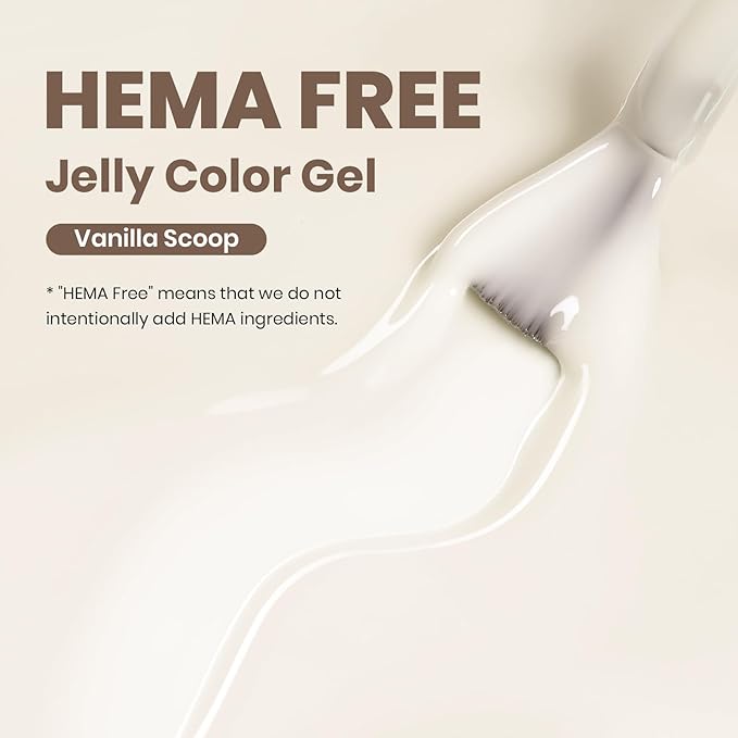 Beetles Vanilla Scoop White Gel Nail Polish - 15ML Milkshake White Nail Polish Neutral Jelly Gel Base Color Nail Concealer Sheer Translucent Effect Soak Off UV Nail Art DIY Manicure Gift for Women
