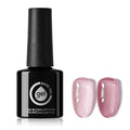 Fiber Glass Rubber Base Gel Nail Polish, Glossy Glass Brush on Nails Strengthener Base Coat for Repair Broken Damaged Nails, LED UV Lamp Required Soak Off Building Gel-04,7ml