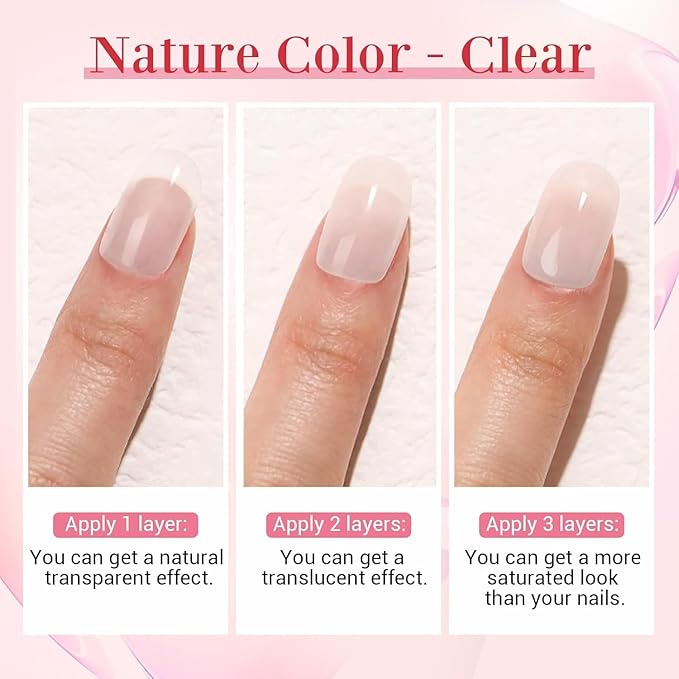 AZUREBEAUTY Nail Repair Kit Transparent Crystal for Broken Cracked Split Weak Nails, Ideal Solution Emergency Easy Quick Fix Dip Powder 28 g 1 Oz Quick-Drying Repair Glue 10 ml Nail File Nail Buffer