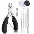 Professional Ingrown Toenail Corrector, 2-in-1 Ingrown Toenail Removal Kit with U-Shaped Strips and Correction Patch, Ingrown Toenail Clippers Tool Set- Effective Removal of Ingrown Toenails (Gold)