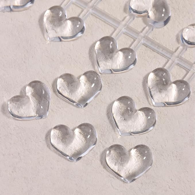 100PCS Nail Polish Swatch Dots, Heart Shape Color Swatch Sample Dots for Gel Polish Display, False Nail Display Tips Color Chart Cards for Manicure Practice Salon Showing Shelf DIY Design