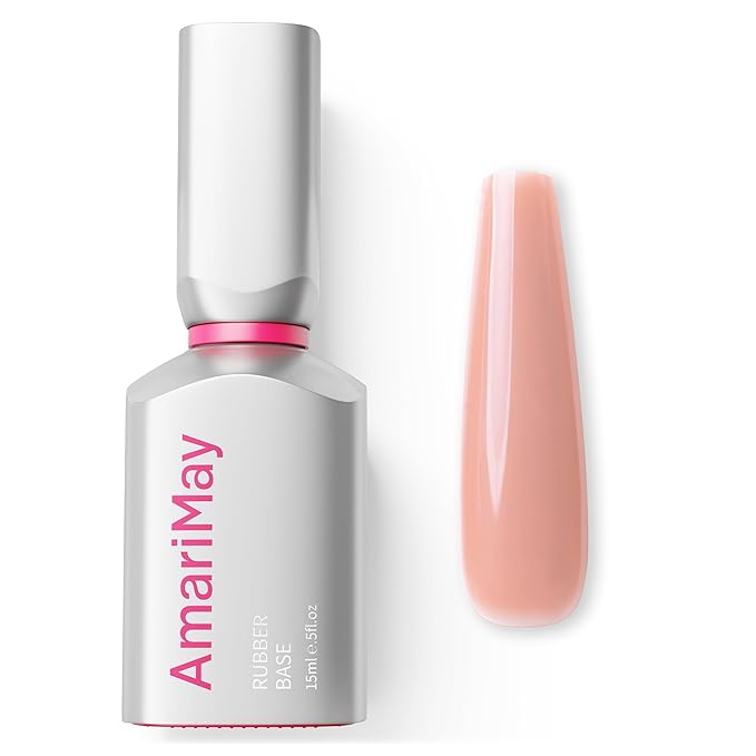 Color Rubber Base Builder Gel, 15ml, Coral Pink, Sheer Nail Gel, 3-in-1 Soak Off Nail Strengthener UV/LED needed B09.
