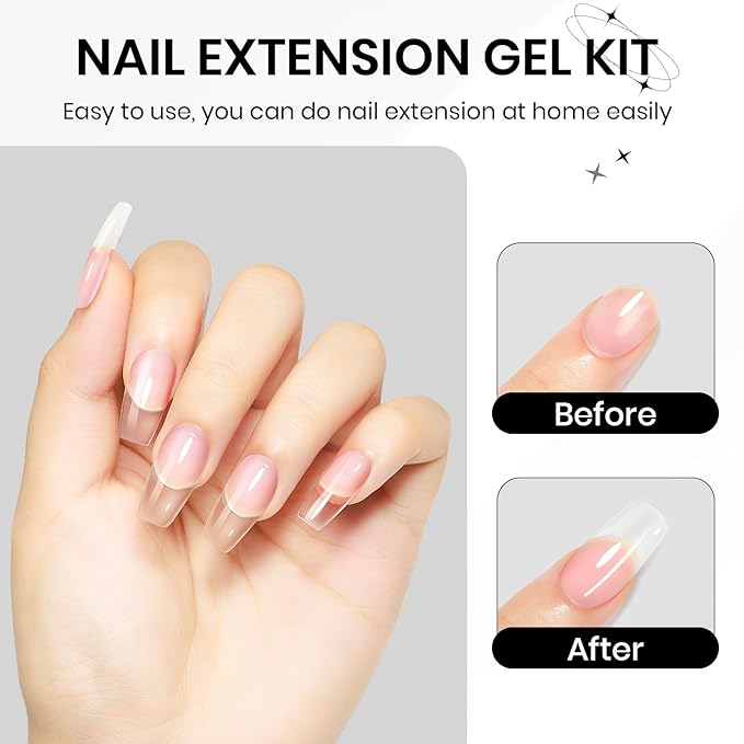 Nail Extension Gel Sticking Rhinestones and Painting with Dual Form 3D Sculpting Nail Gel for Nail Art