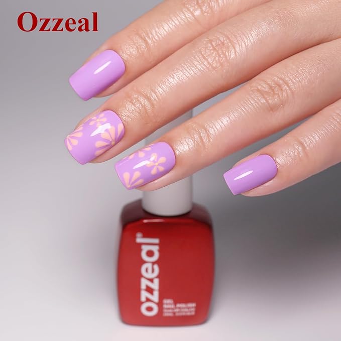 Pastel Gel Polish, 0.5 Fl Oz Light Purple Gel Nail Polish Spring Summer Soak off LED UV Gel Nail Polish Art Starter Manicure Salon DIY Nail Gel Polish