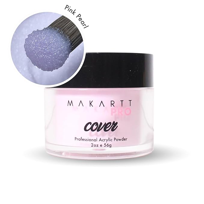 MakarttPro Acrylic Powder – Durable, Long-Lasting, Easy-Apply Formula for Nail Extensions, Overlays, Sculpting & Nail Art – 56g/2oz – Pink Pearl, Perfect for Pros and At-Home Use