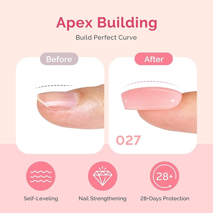 MelodySusie Builder Gel 027 Nail Dehydrator and Primer Set Long Lasting Shine Nail Polish Art Design Manicure Kit Perfect Gifts for Women Girls 3 Pcs 15ml
