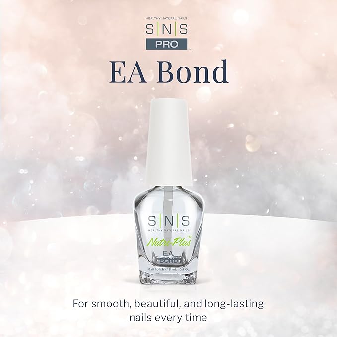 The SNS Specially Formulated Primer for Nail Dip Powder, EA Bond - Improves adhesion of Dip Powder Manicures for Oily Nail Beds - Dip Nail Polish - Low-Odor & No UV Lamp Required - 0.5 fl. oz.
