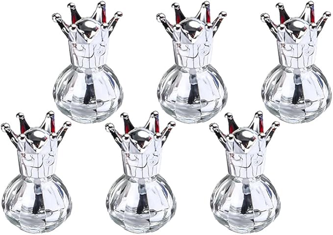 Beaupretty Glass Containers 6Pcs Empty Nail Polish Bottles Nail Container Nail Polish Dispensers with Brush Nail Art Supplies Nail Polish Holder