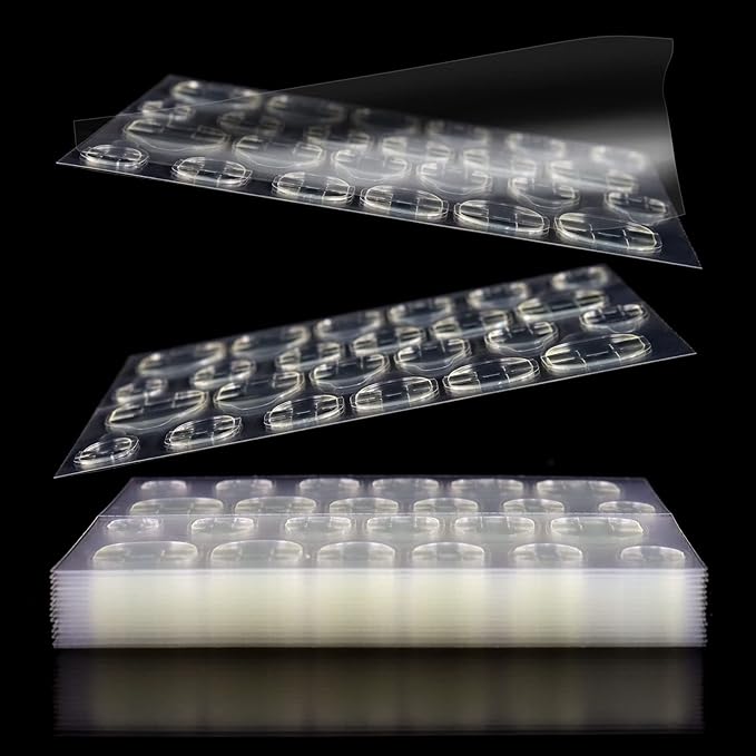 Allstarry 360pcs (15 Sheets) Adhesive Tabs Waterproof Breathable Glue Tabs Fake Nail Glue Stickers Double-Sided Nail Jelly Sticker Super Sticky Transparent Flexible for Manicure