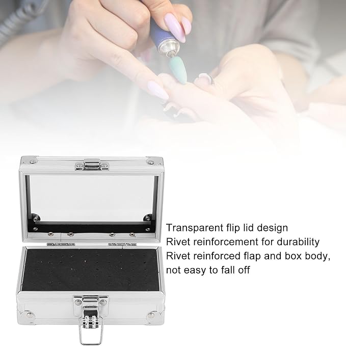 Dioche Nail Drill Bits Holder - Dustproof, Drop Resistant Multi Hole Nail Drill Bits Stand Displayer Organizer Container