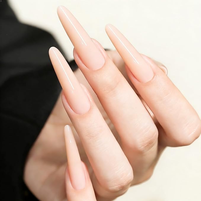 Sandwich Dual Nail Forms 240PCS - Quick Builder Gel Extension Kit, Almond Round Reusable Nail Molds with Guidelines, 15 Sizes for Professional DIY